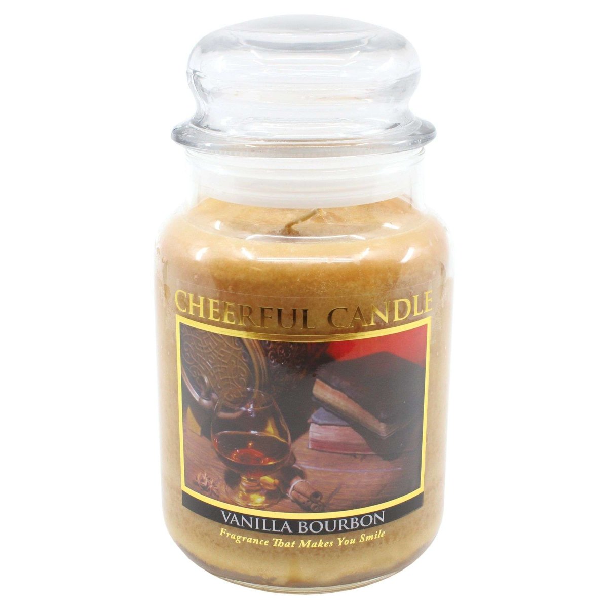 CHEERFUL CANDLE – VANILLA BOURBON Candela profumata 3 dimensioni Made in USA - immagine 2