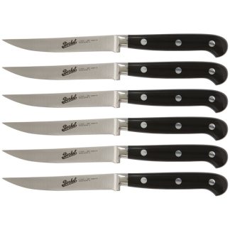 SET 6 COLTELLI DA BISTECCA NERO LAMA LISCIA